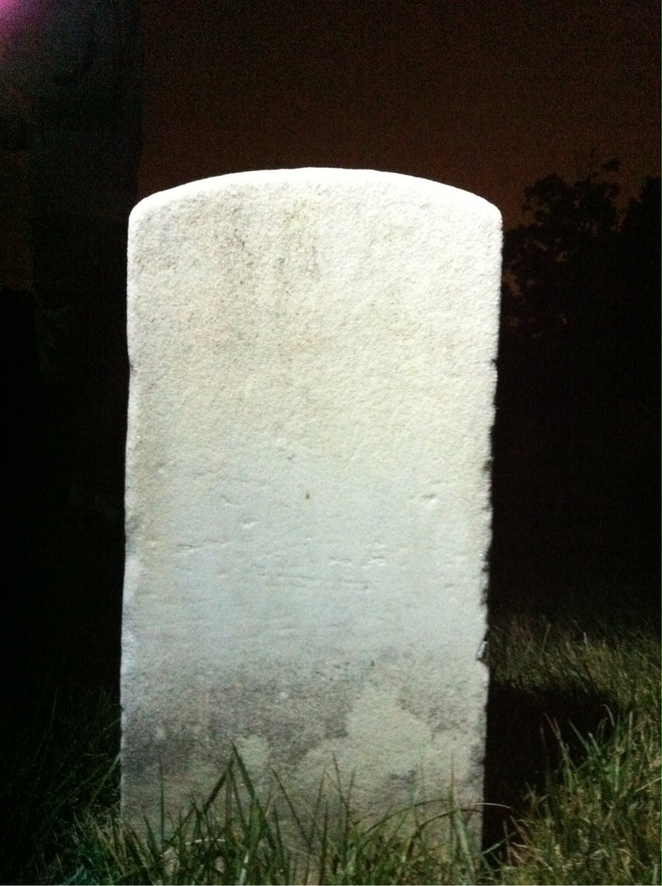Back of headstone — Andrew Anderson