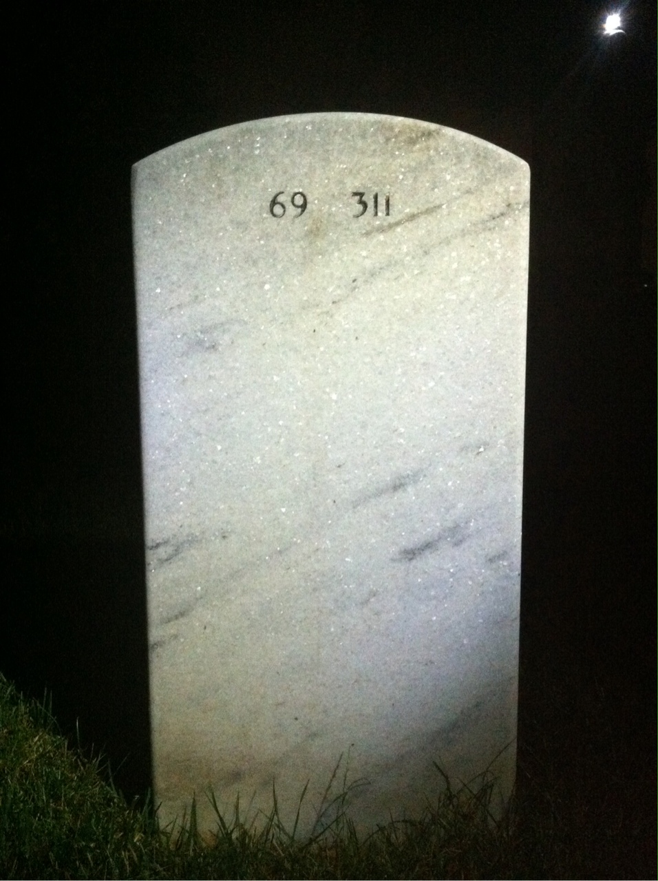 Back of headstone — Charles Smallwood