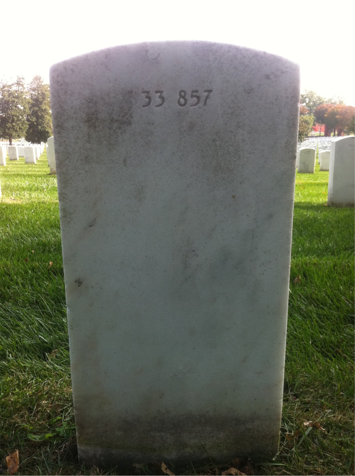 Back of headstone — Anna Ackerman