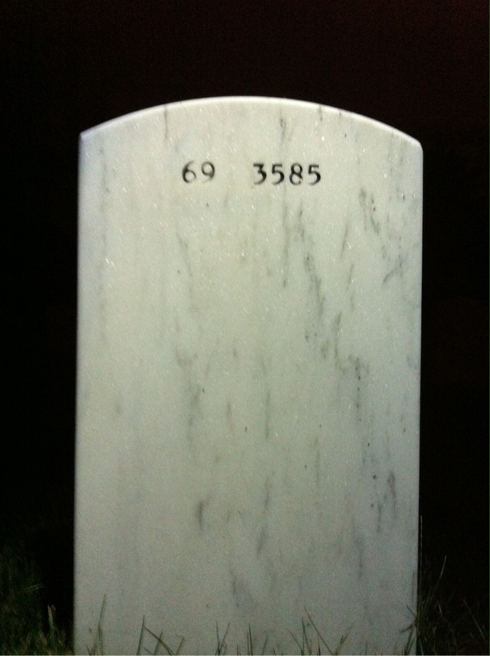Back of headstone — Richard Young