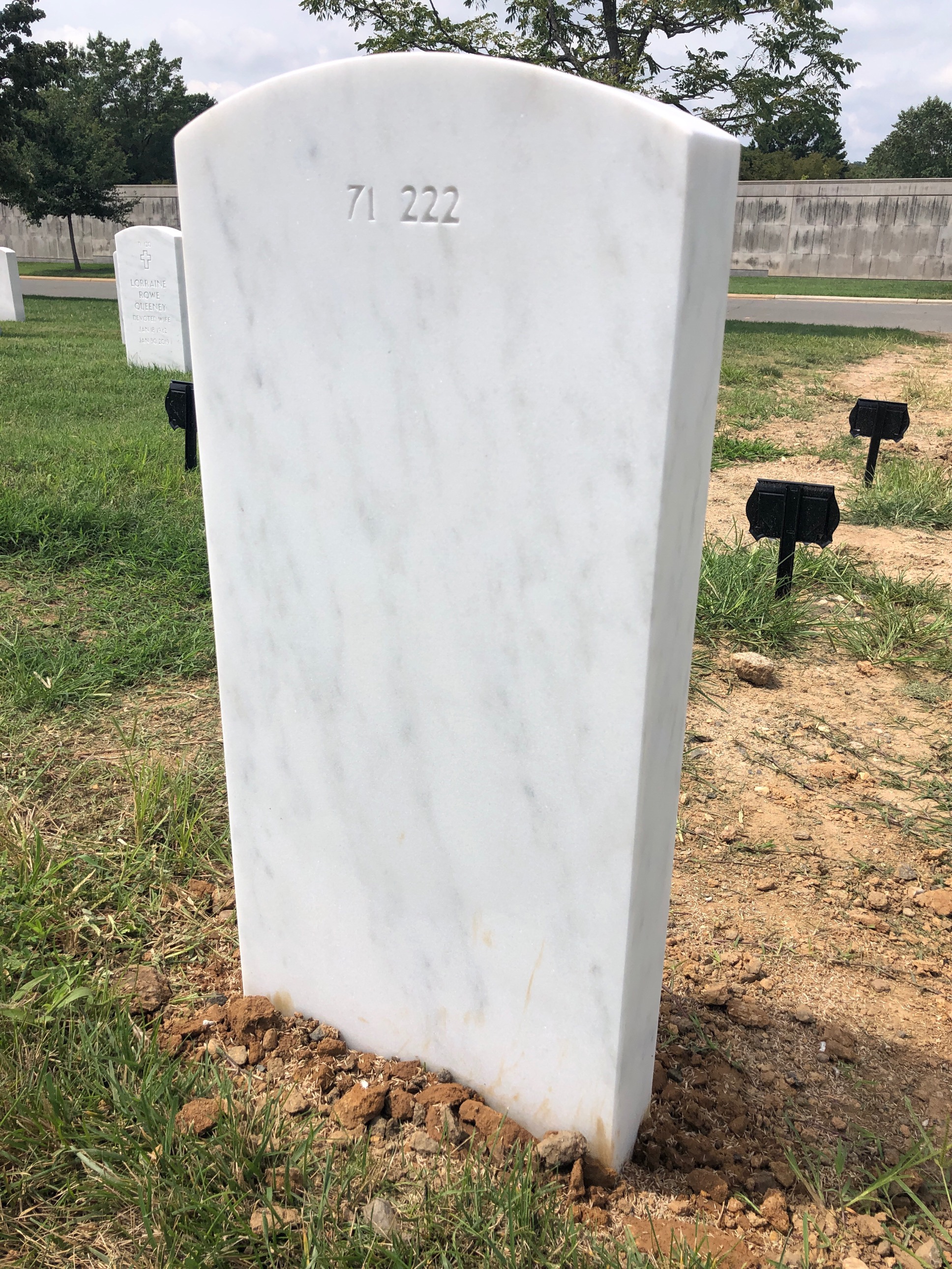 Back of headstone — William Martineau Jackman