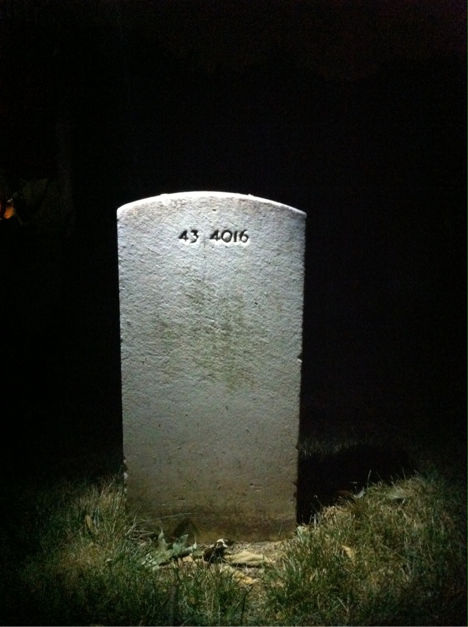 Back of headstone — Samuel M Kirby
