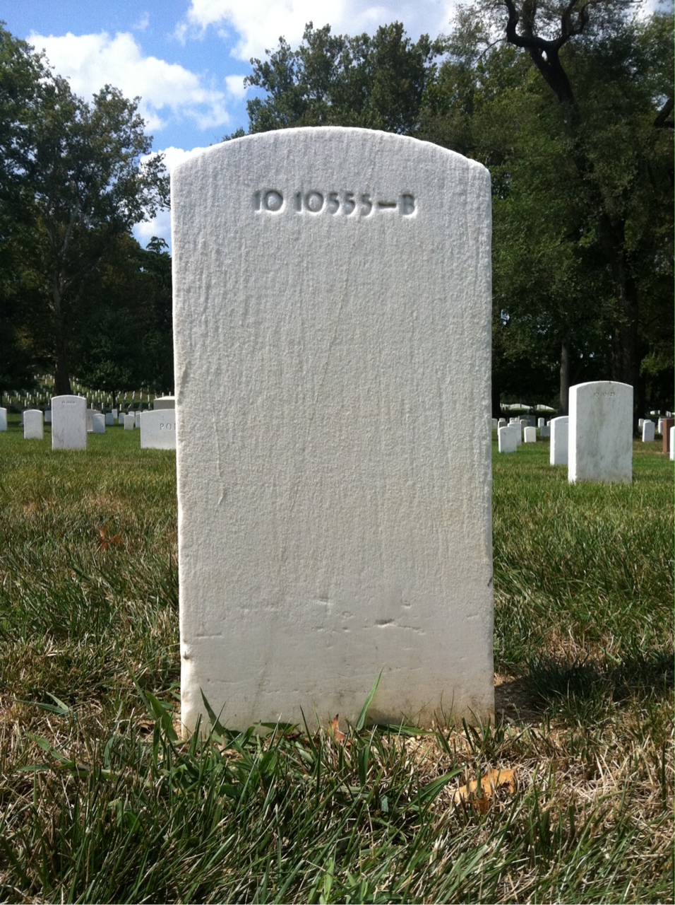 Back of headstone — Robert Alexander