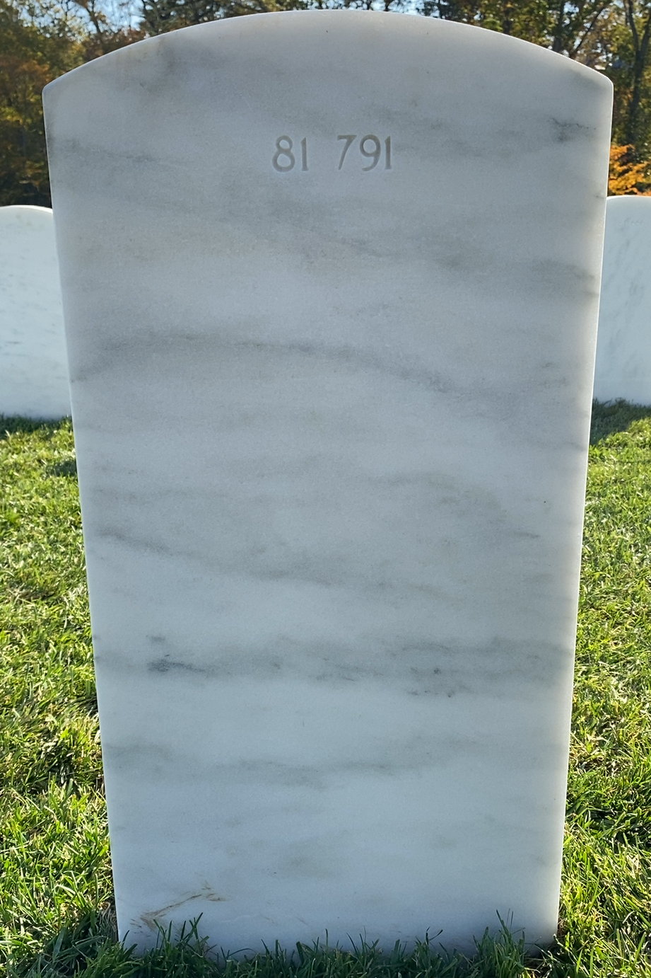 Back of headstone — Samuel M Mcgowan