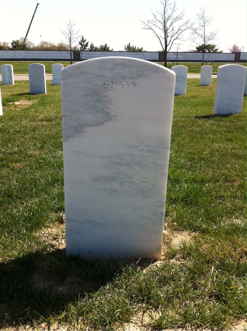 Back of headstone — Frederick Allard