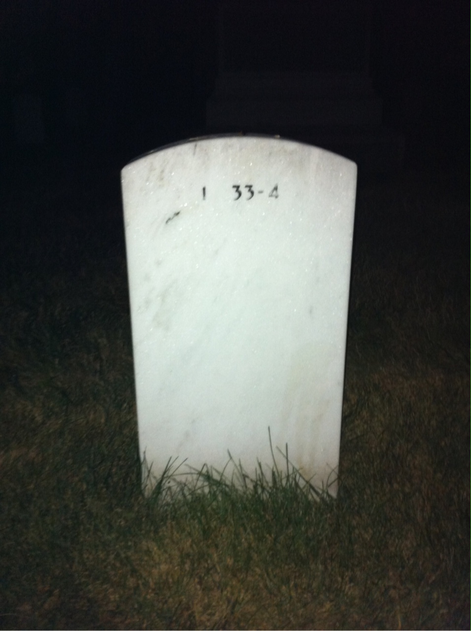 Back of headstone — Thomas Kessing
