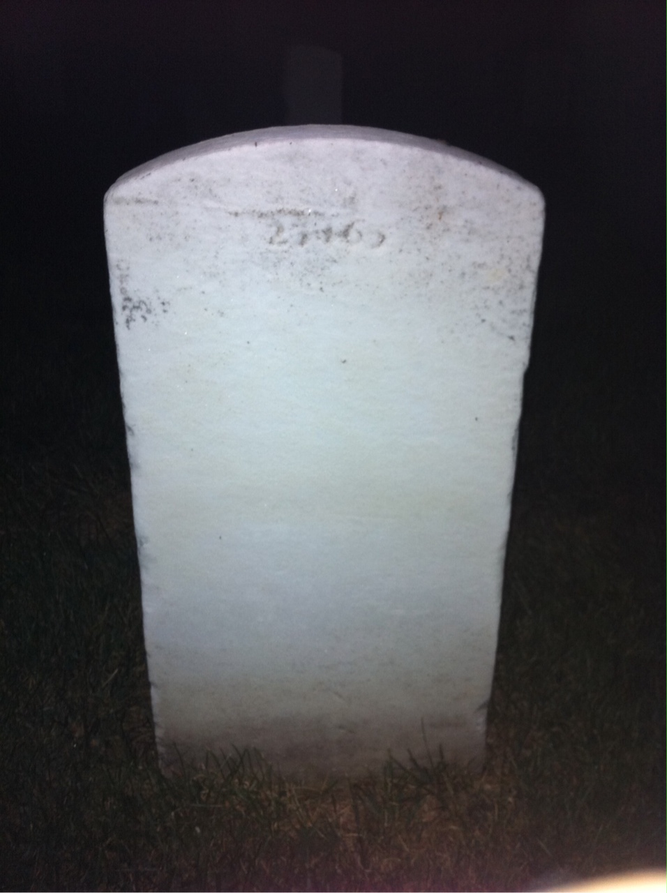 Back of headstone — Robert Bagwell