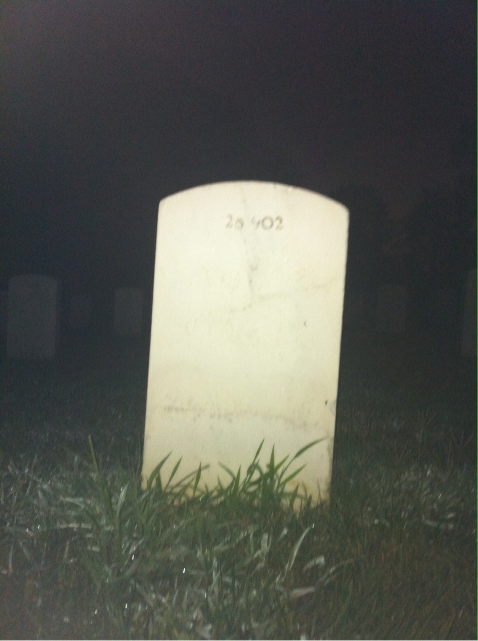 Back of headstone — Thomas Browning Chambers