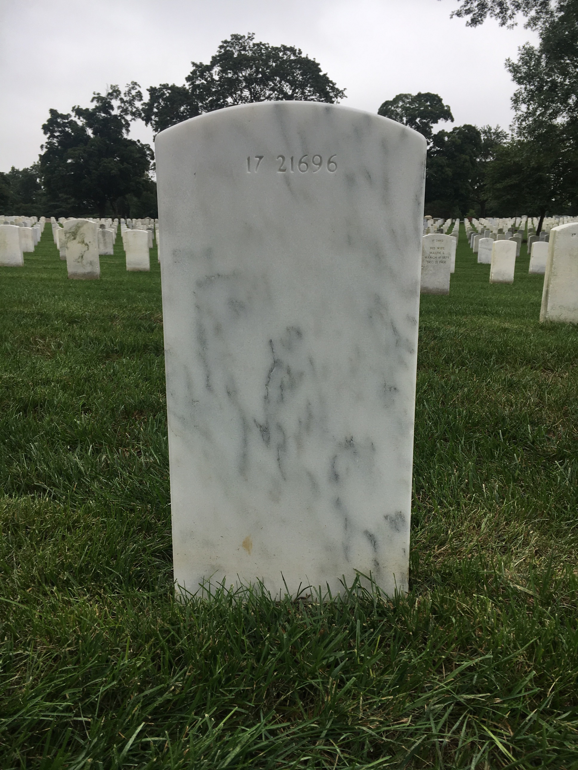 Back of headstone — Patrick Melvin