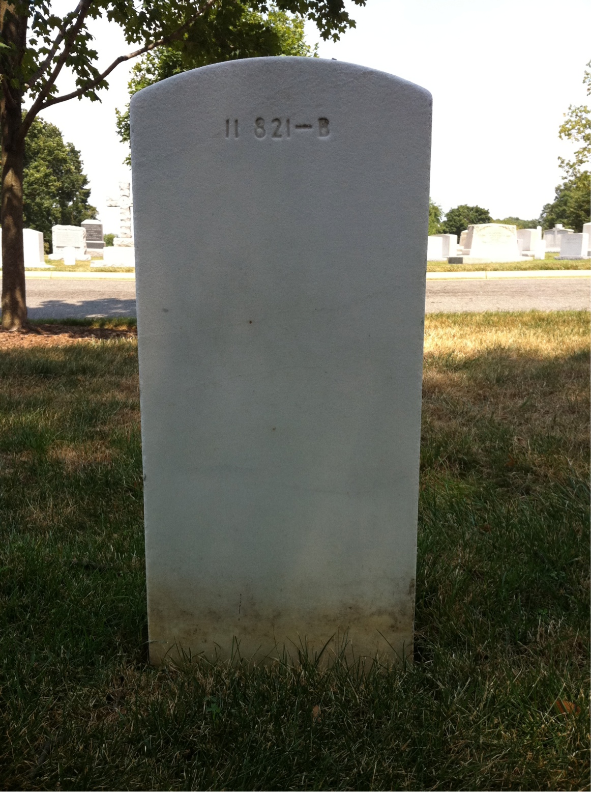 Back of headstone — William N Bicher