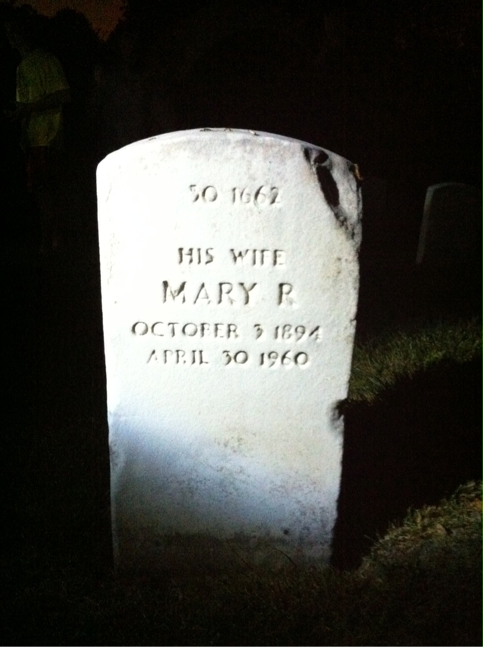Back of headstone — Edward Mckenna