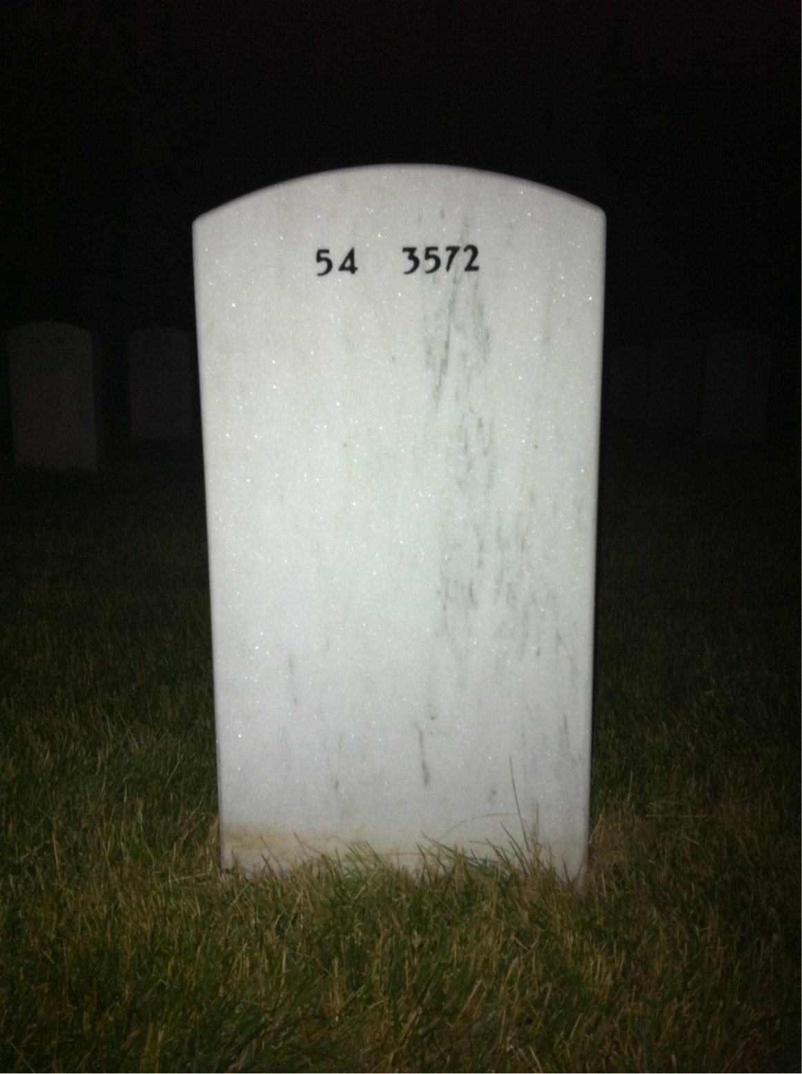 Back of headstone — Gordon Sinclair