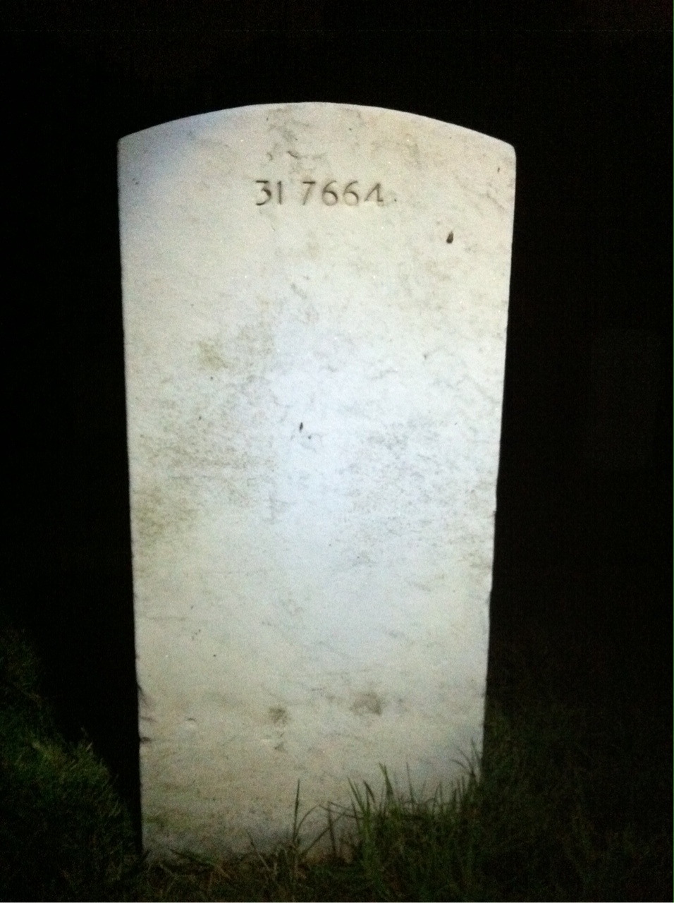 Back of headstone — Myrtle Moxley