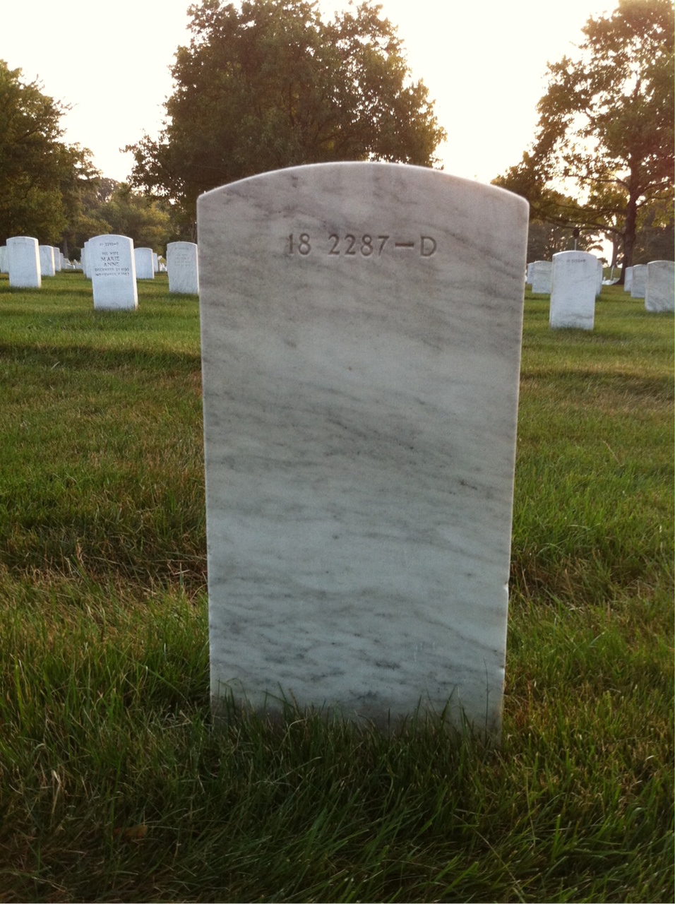 Back of headstone — Paul Ames