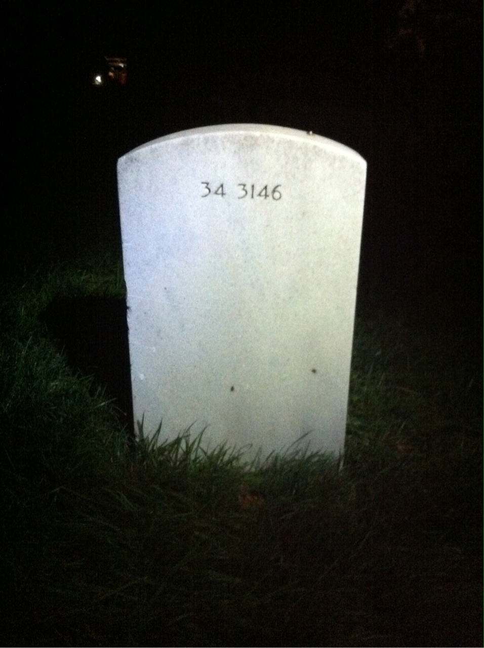 Back of headstone — Agnes Justus