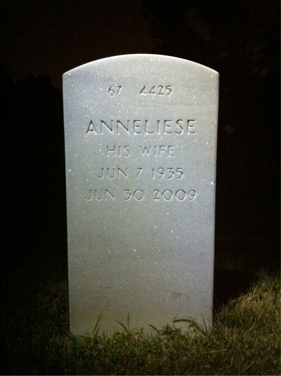 Back of headstone — Thomas Hardy