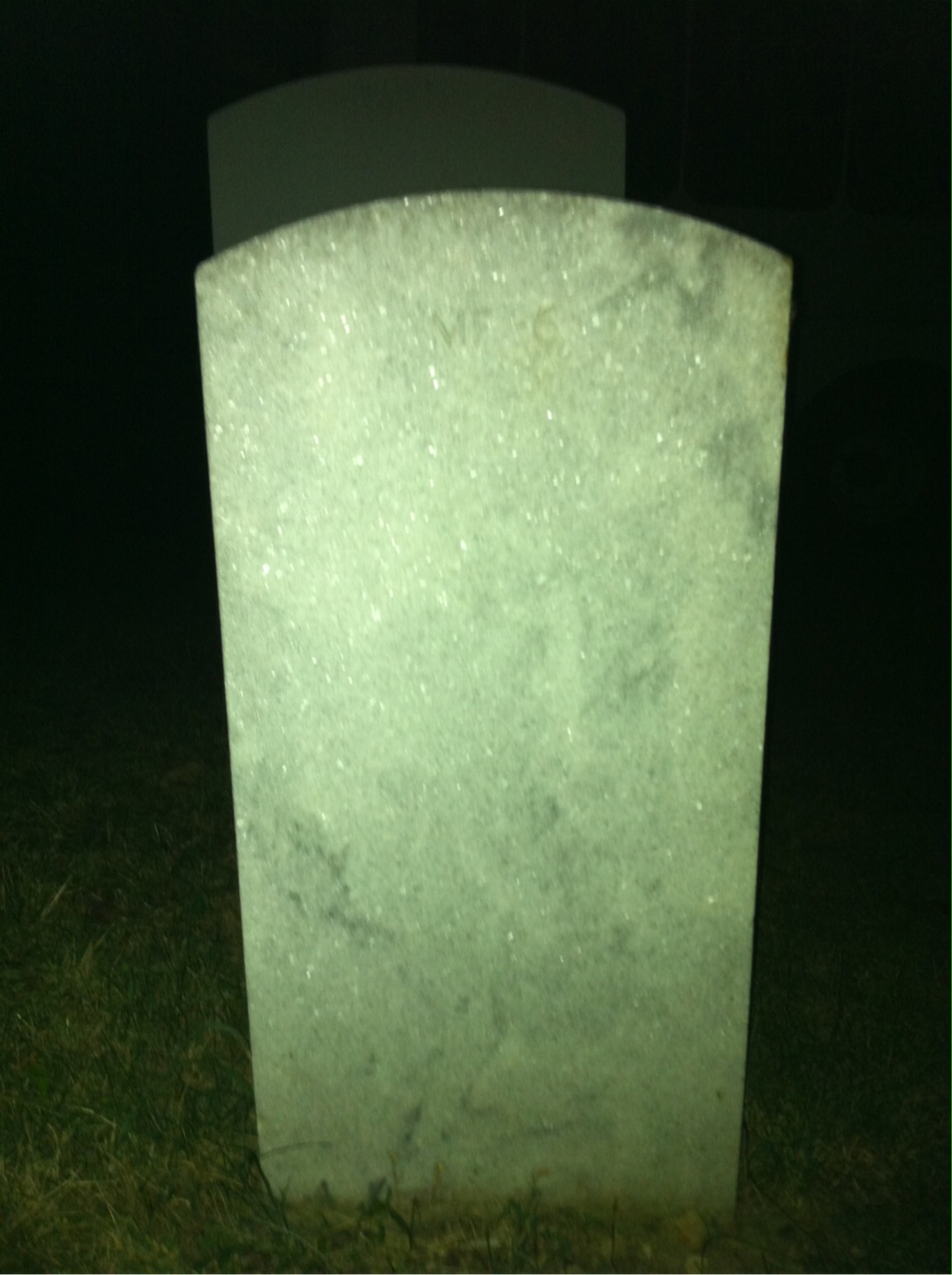 Back of headstone — John Allen
