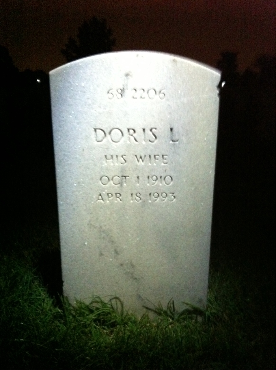 Back of headstone — William Vitzthum