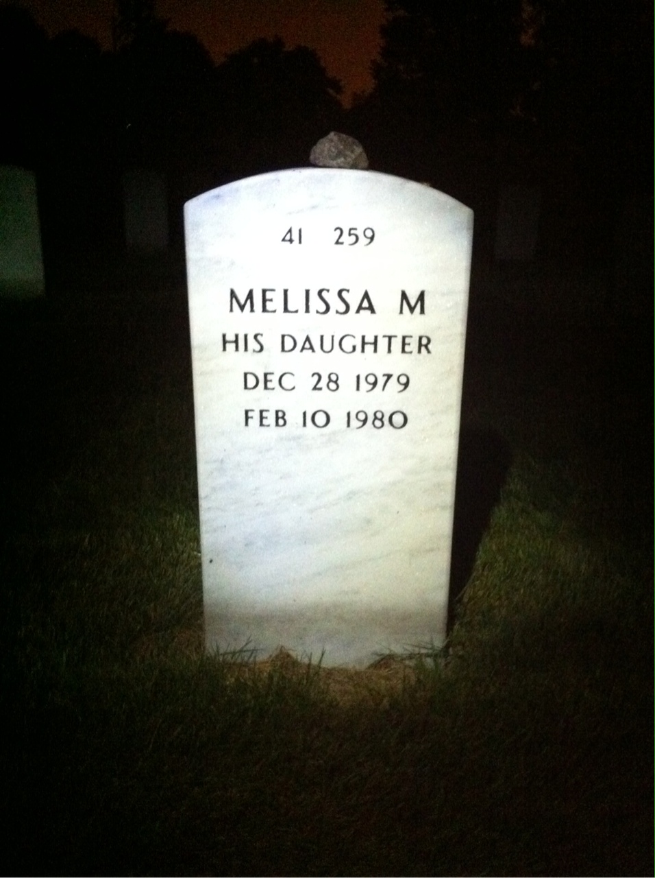 Back of headstone — Eddie Dowty