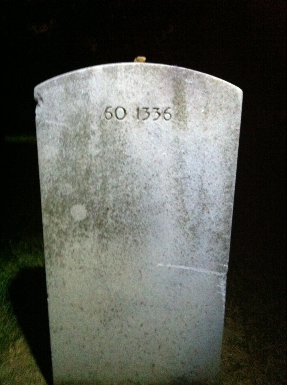 Back of headstone — Richard Arcand