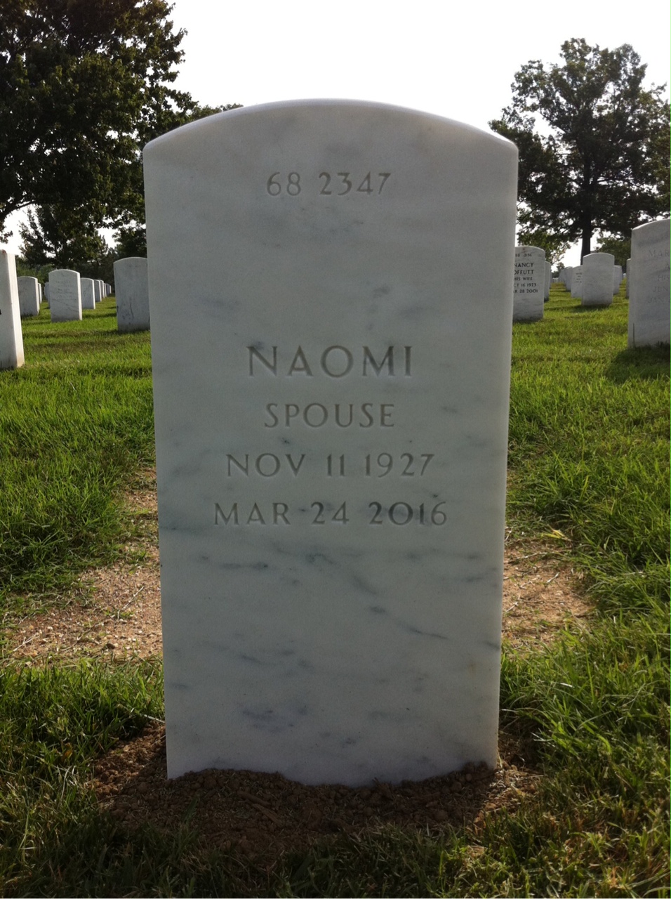 Back of headstone — Curley Mosley