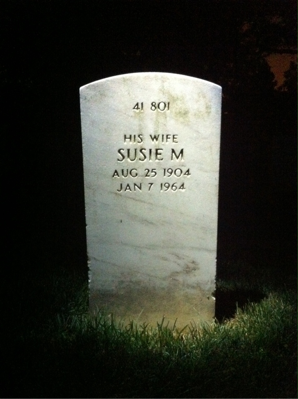 Back of headstone — Alfred Buckner