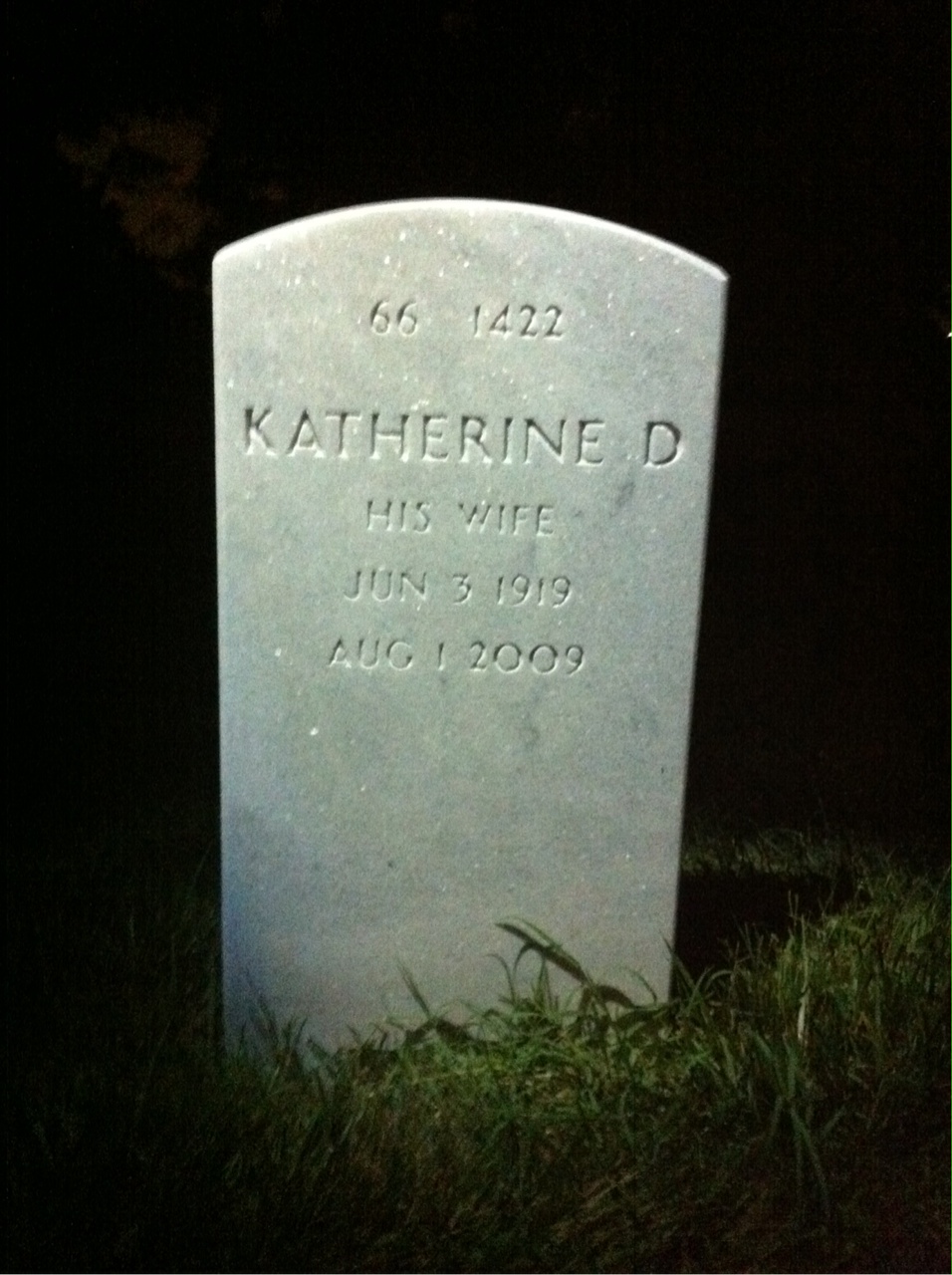 Back of headstone — Cecil Shuler