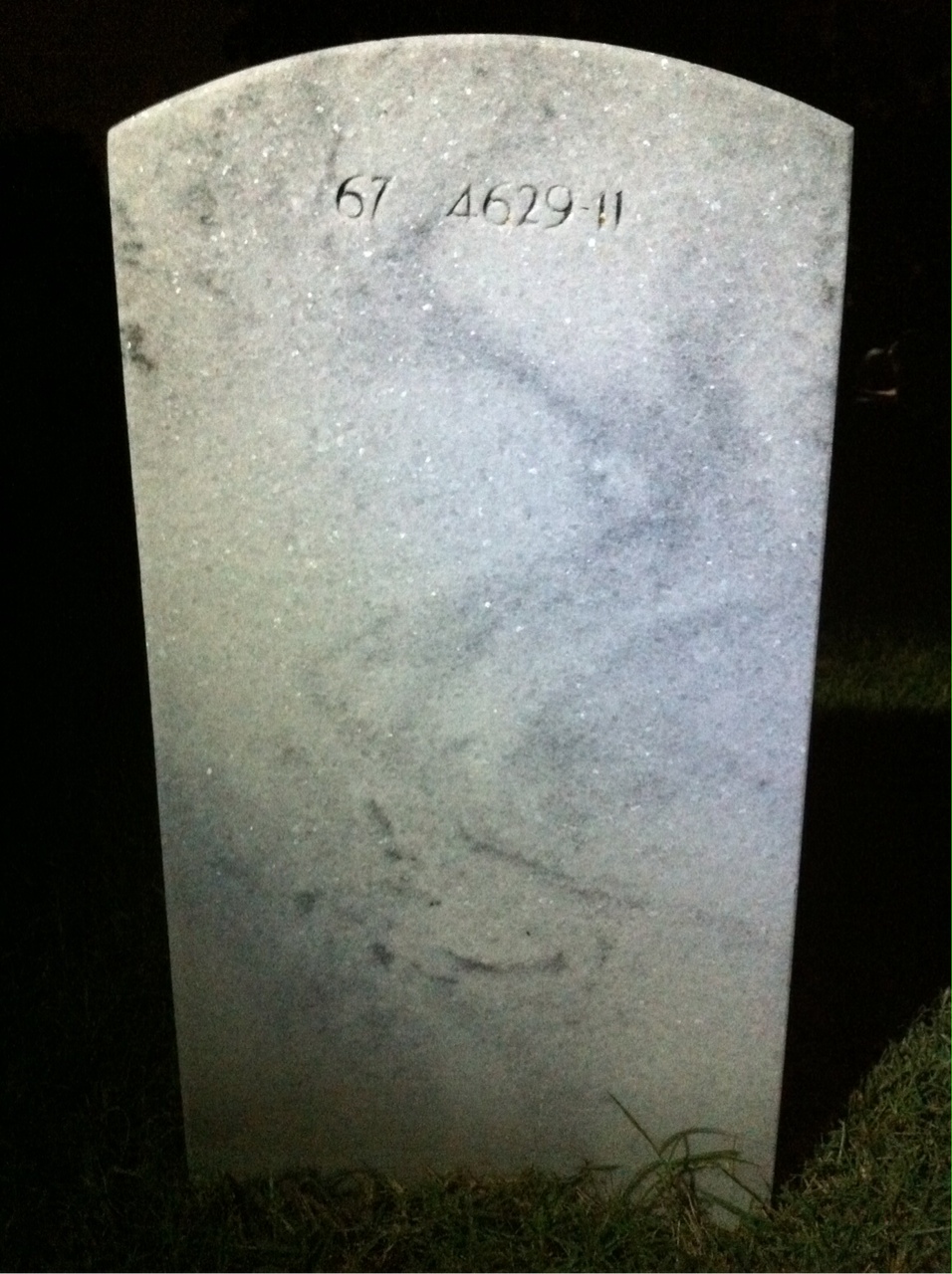 Back of headstone — Alfred Barrett