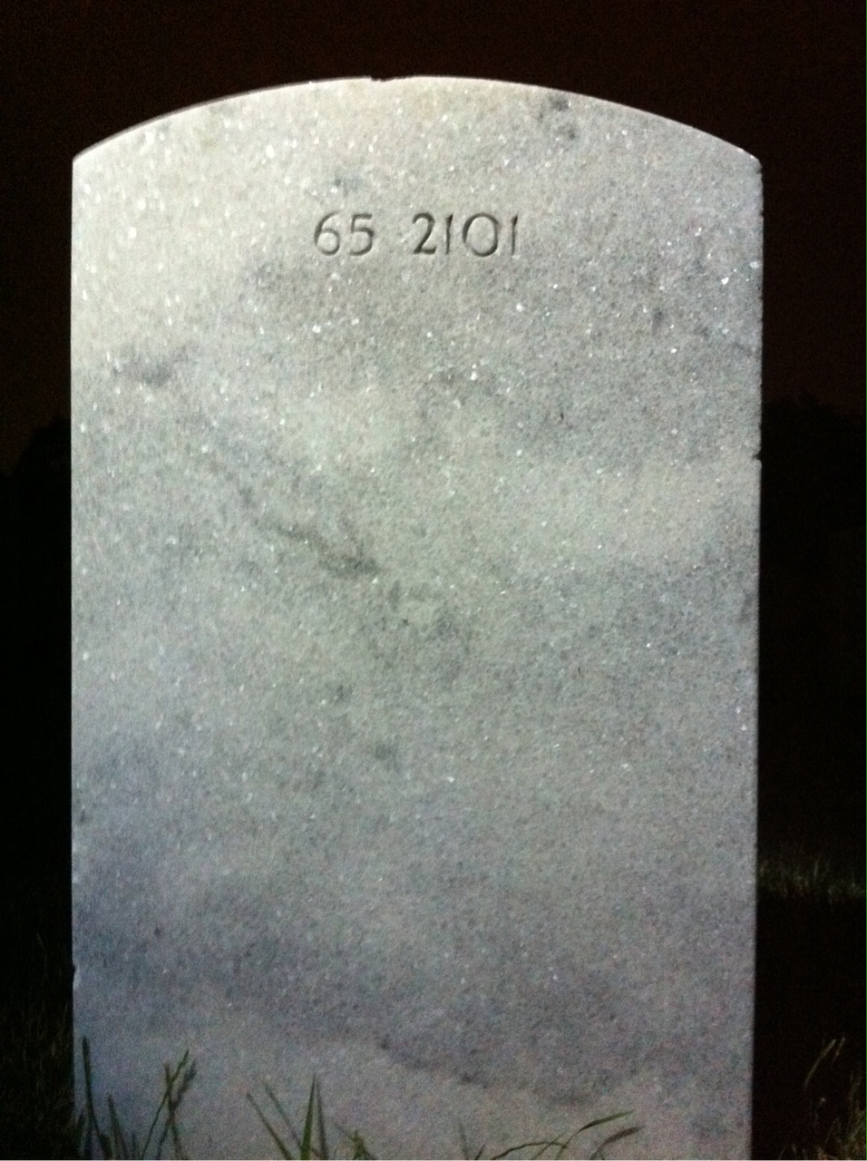 Back of headstone — Richard Beers