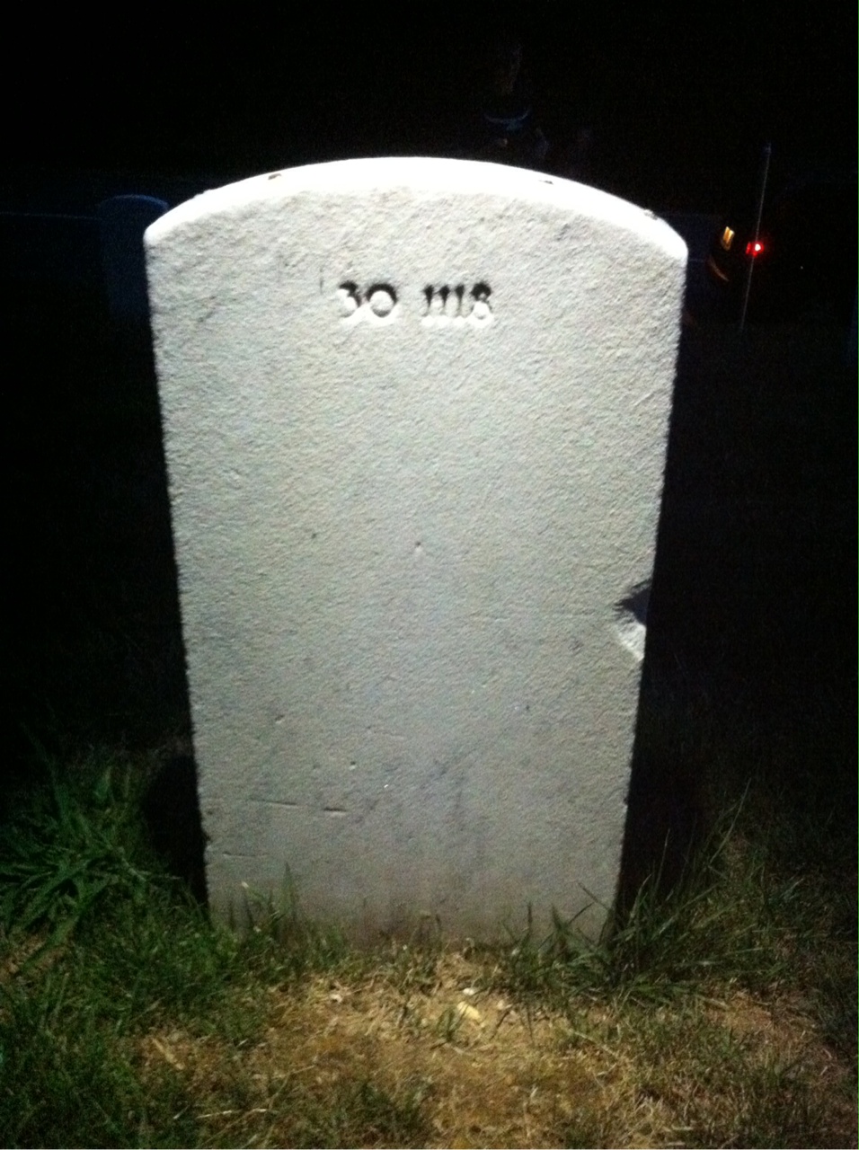 Back of headstone — Hazel Bottom