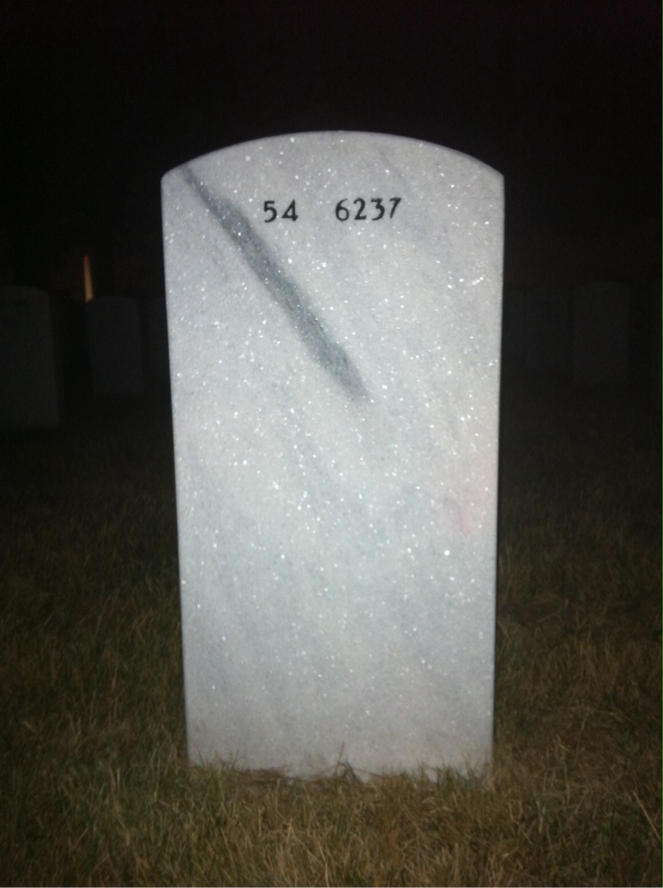 Back of headstone — Thomas Hieb