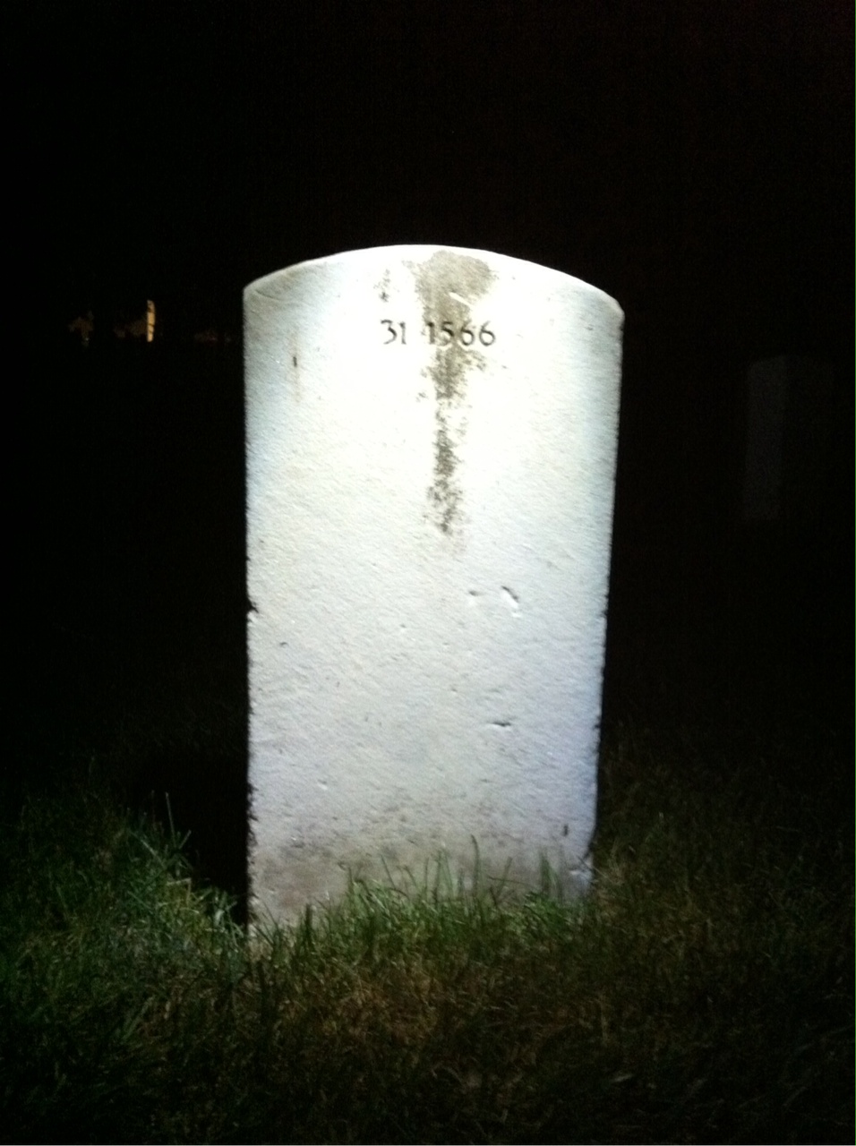 Back of headstone — Herman Morton