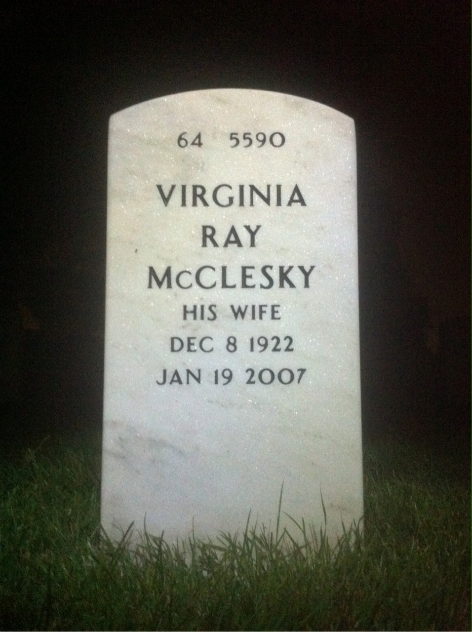 Back of headstone — Richard Doak