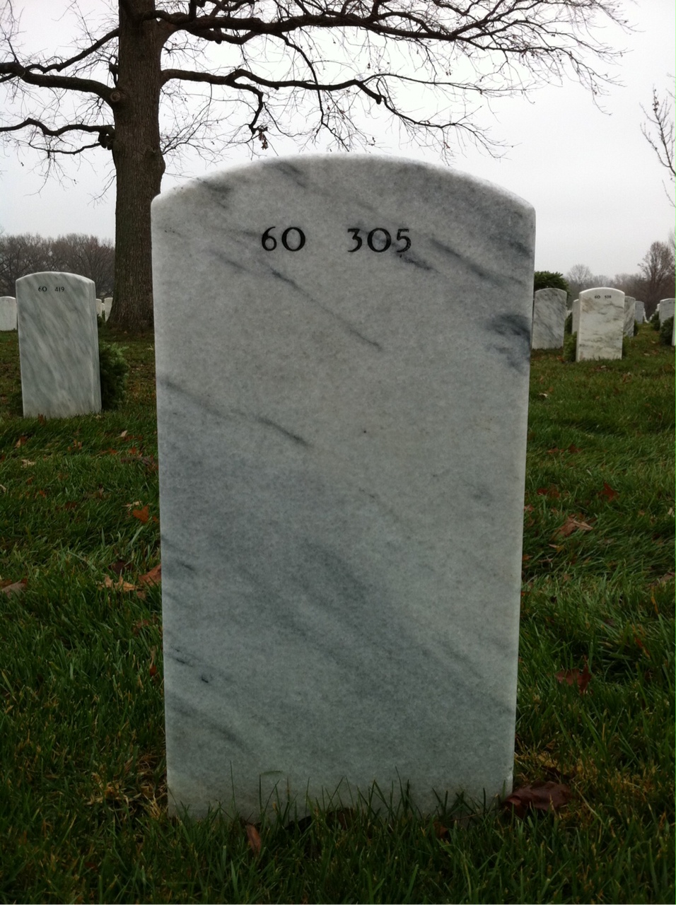 Back of headstone — Jack Lambert