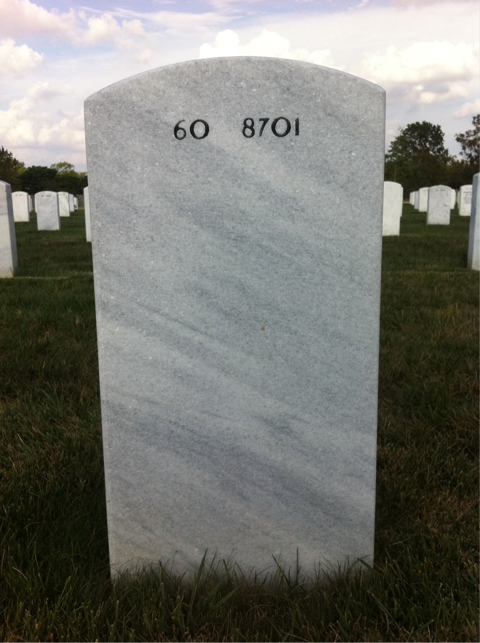 Back of headstone — Dinnis Fribbley