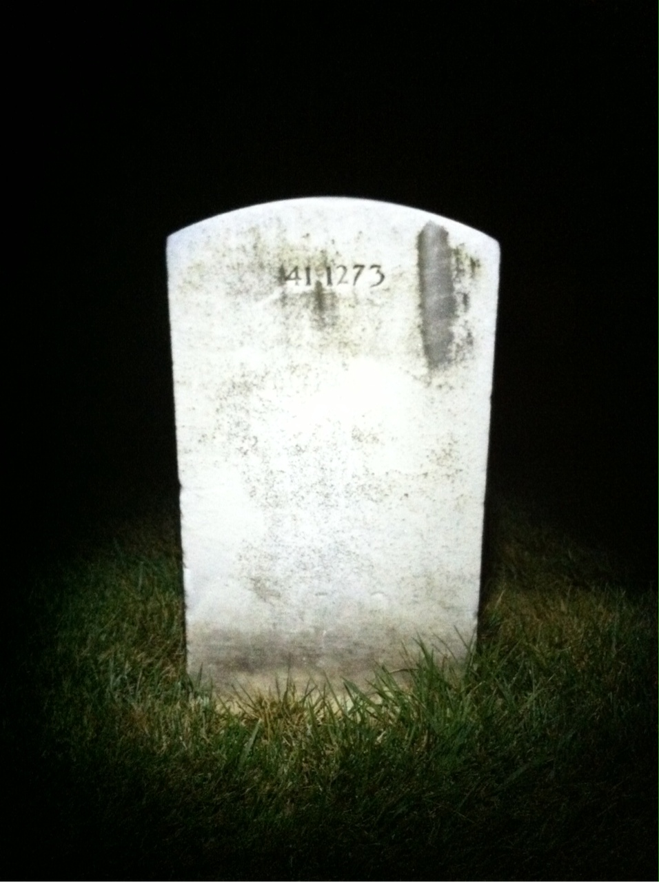 Back of headstone — John Collins