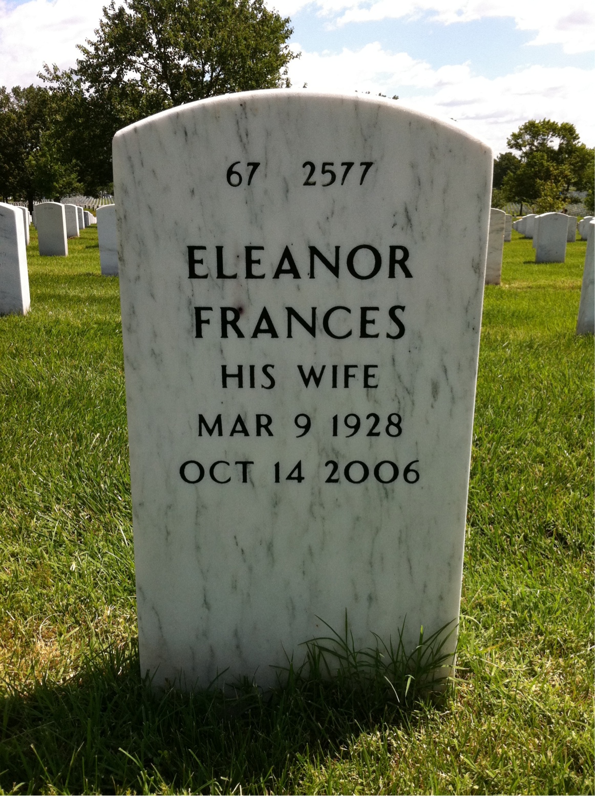 Back of headstone — Norbert Ramirez