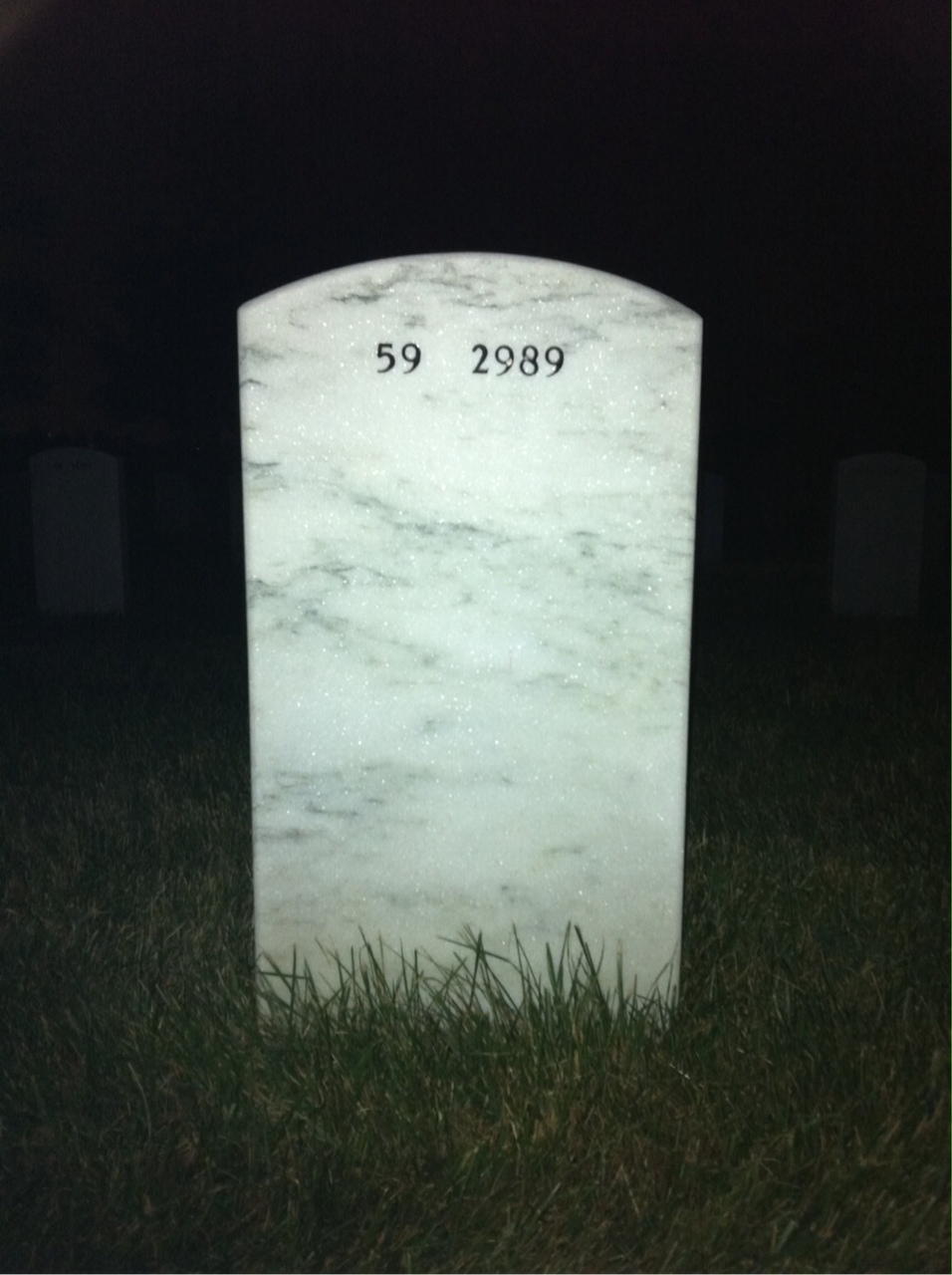 Back of headstone — David Staley