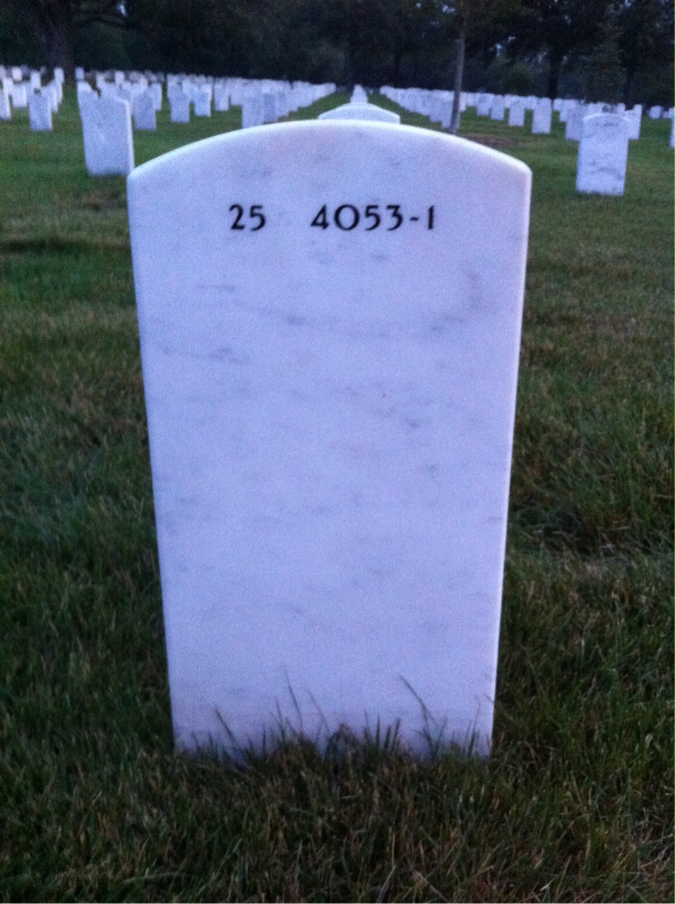 Back of headstone — John Tupasi