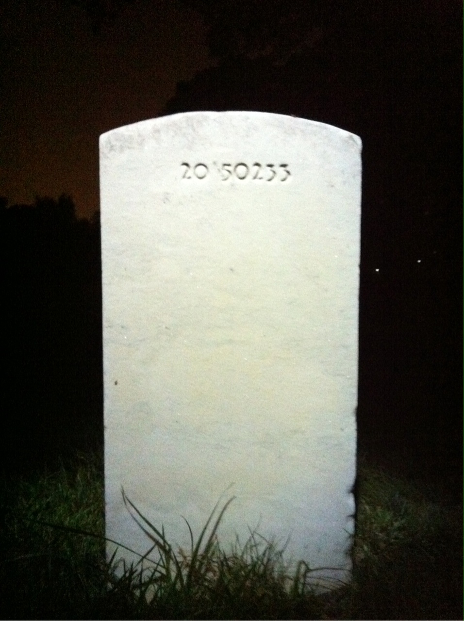 Back of headstone — Otto Milliken