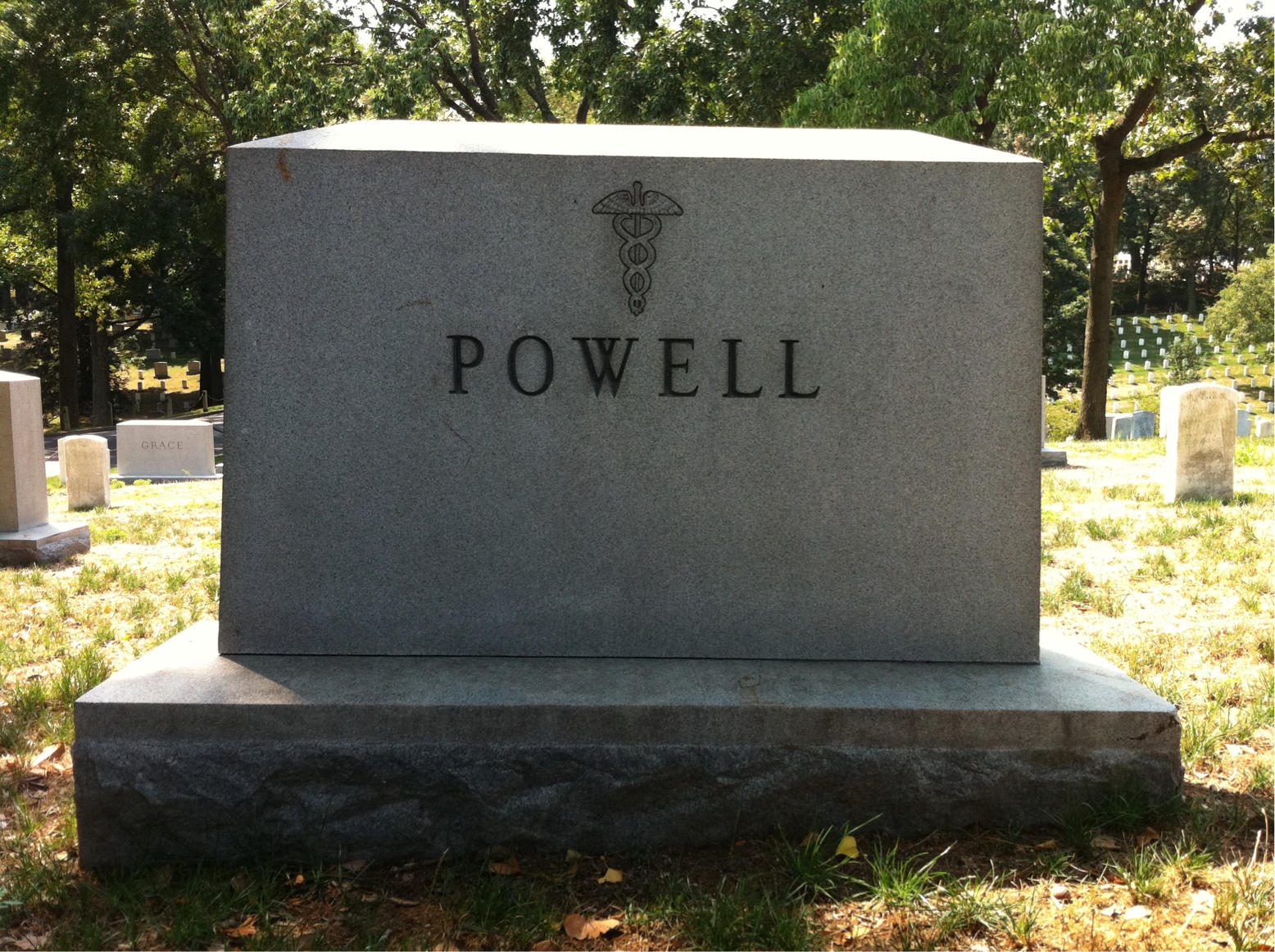 Back of headstone — Willie Powell