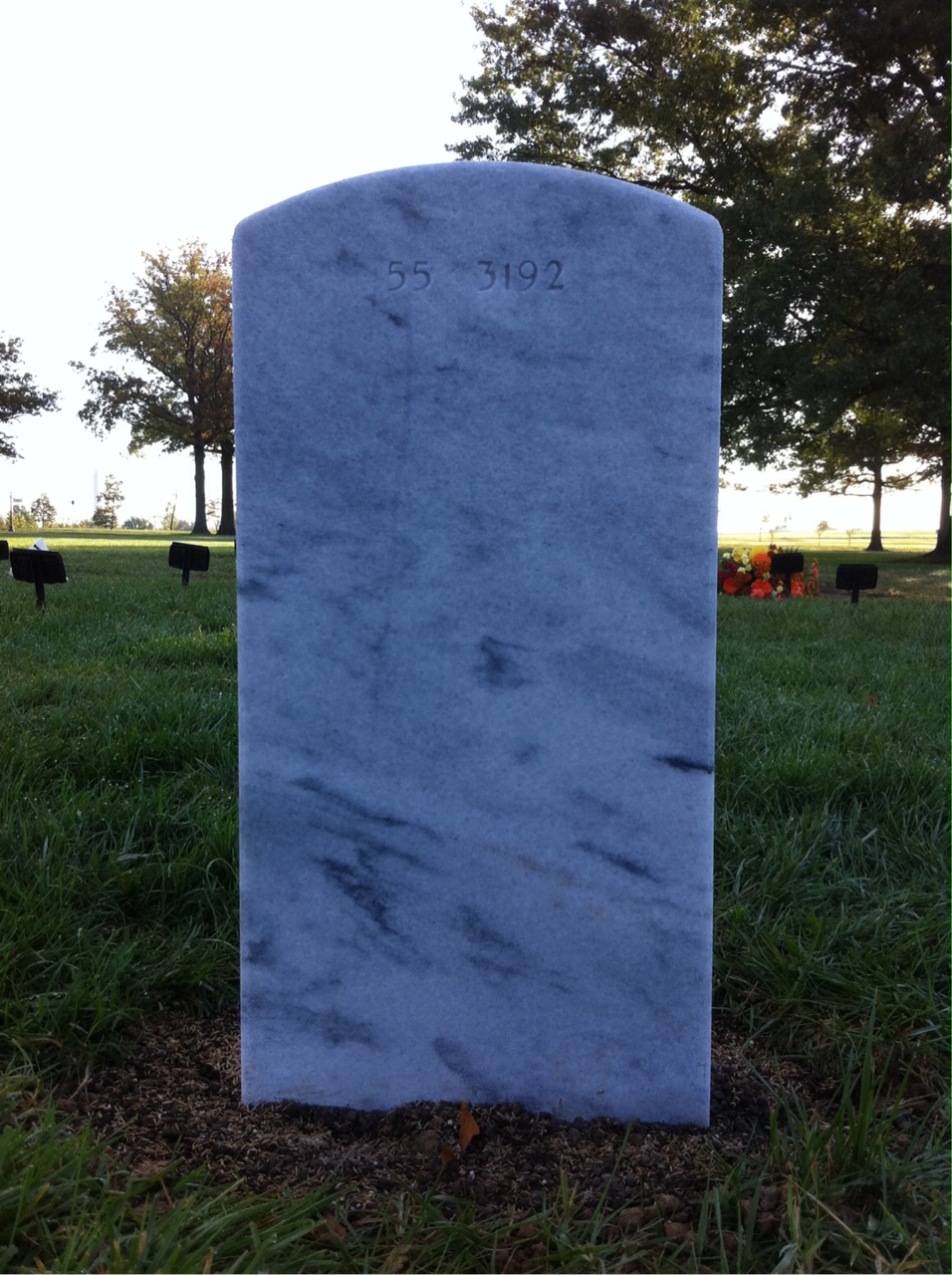 Back of headstone — James Aliffi