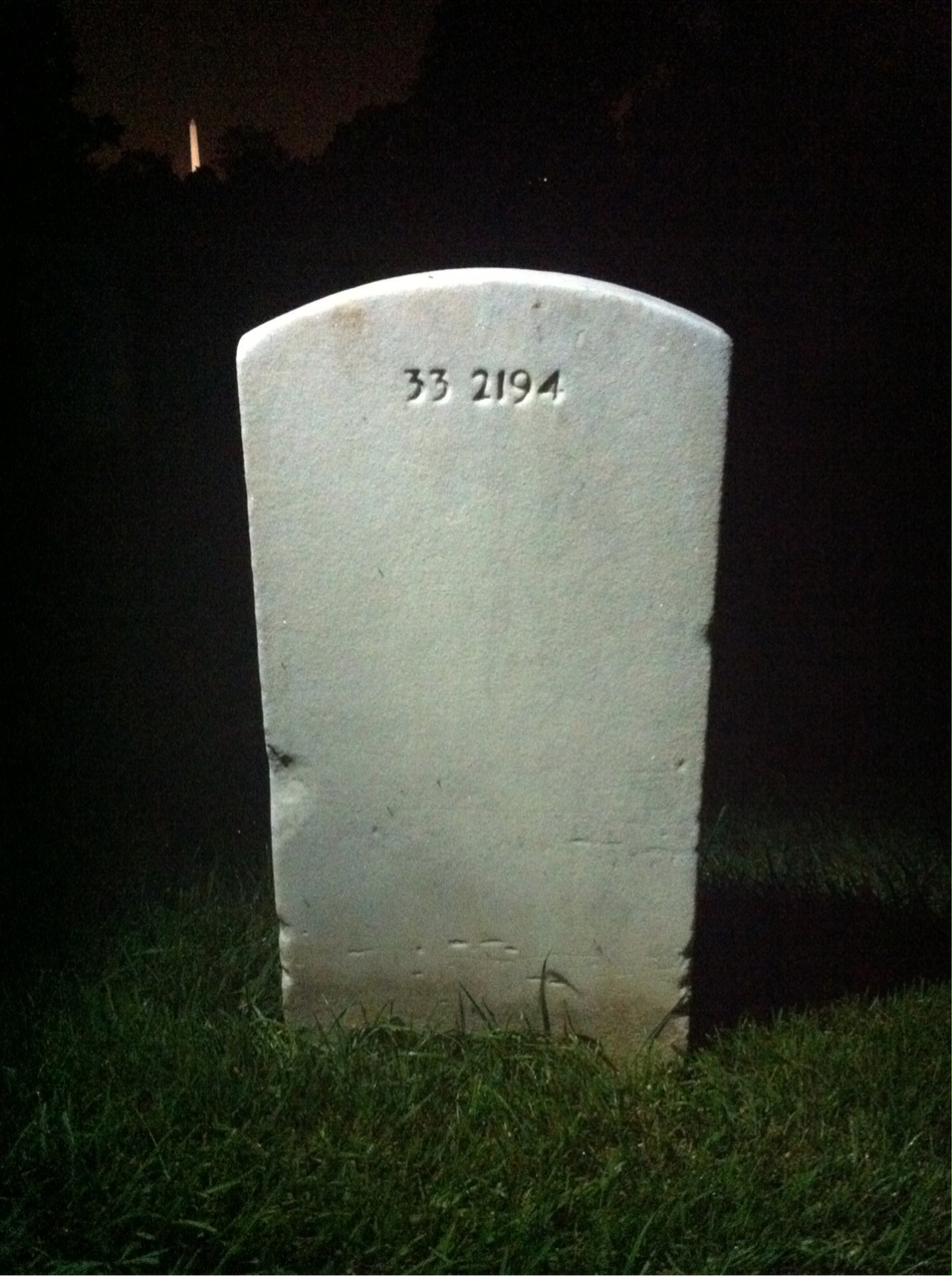 Back of headstone — James Allder