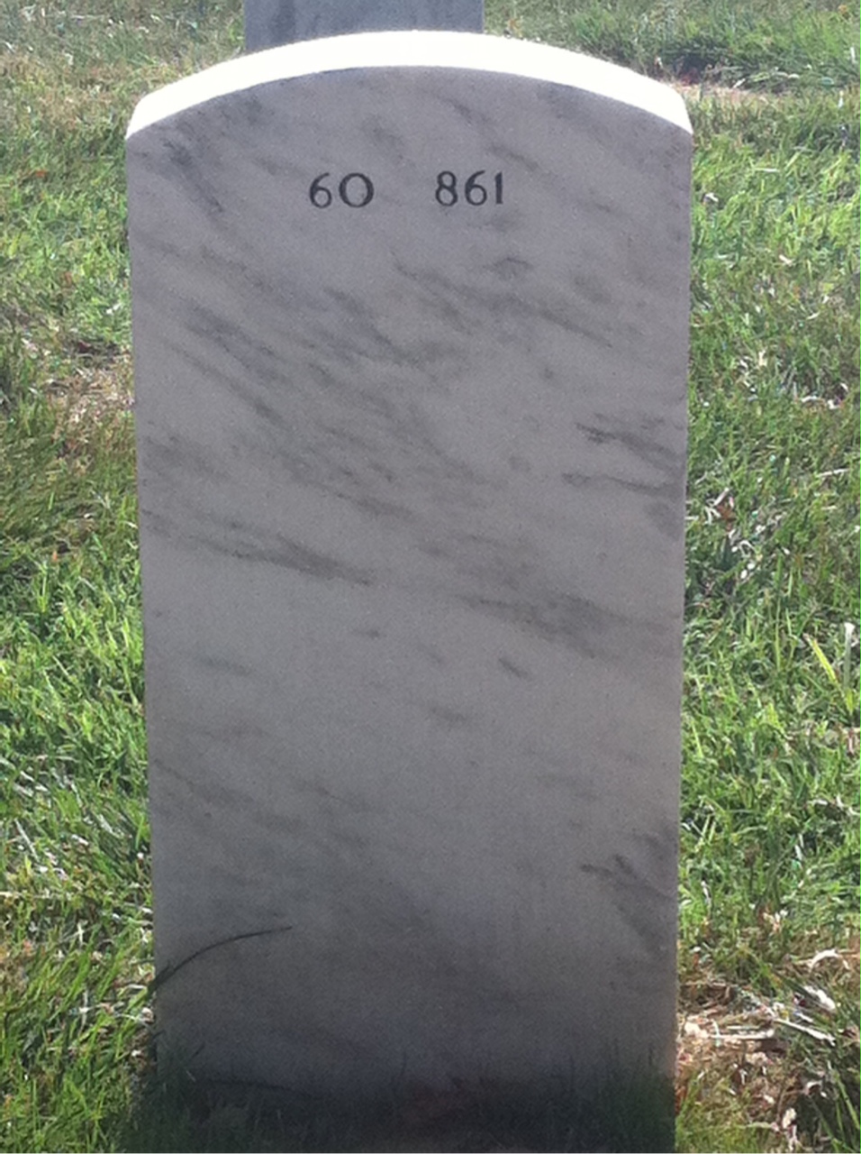 Back of headstone — Jack Davidson