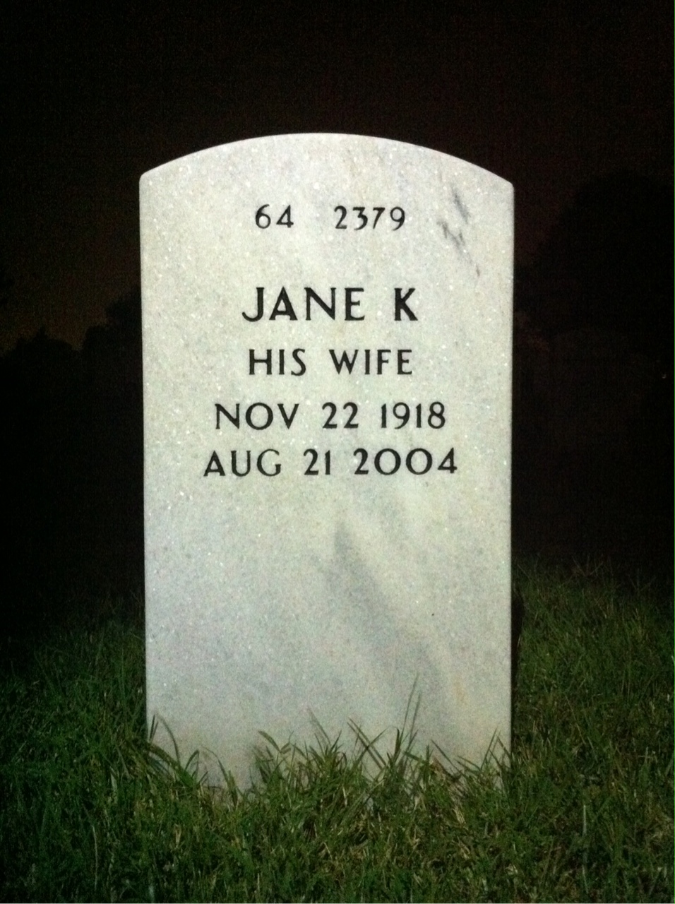 Back of headstone — Edward Gallagher