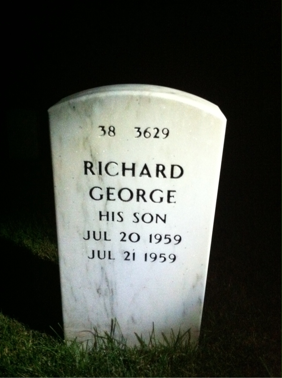 Back of headstone — Ralph Wiker