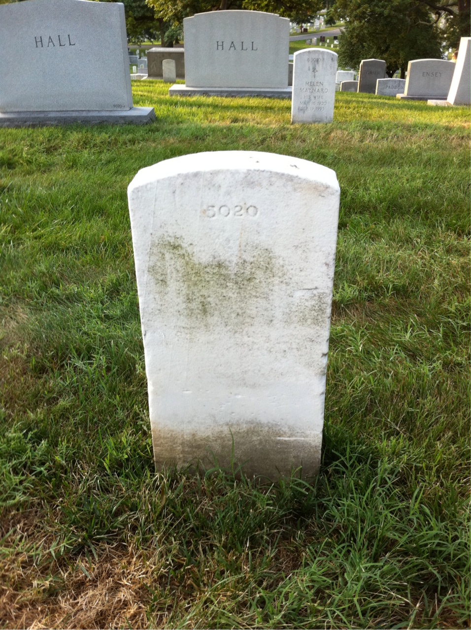 Back of headstone — Joseph Morrow