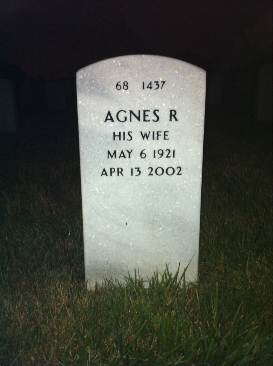Back of headstone — John Griffin