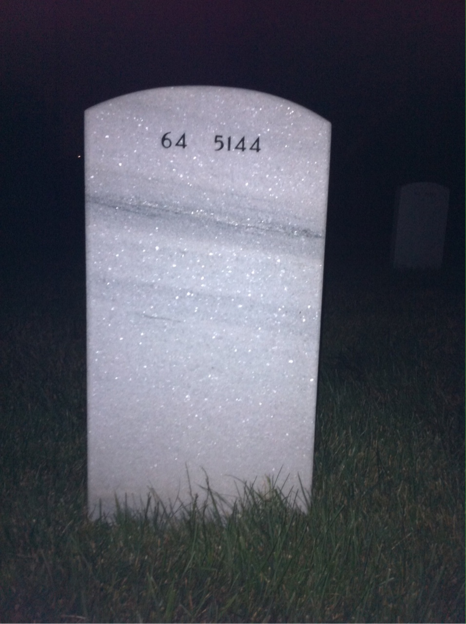 Back of headstone — Thomas Lakomia