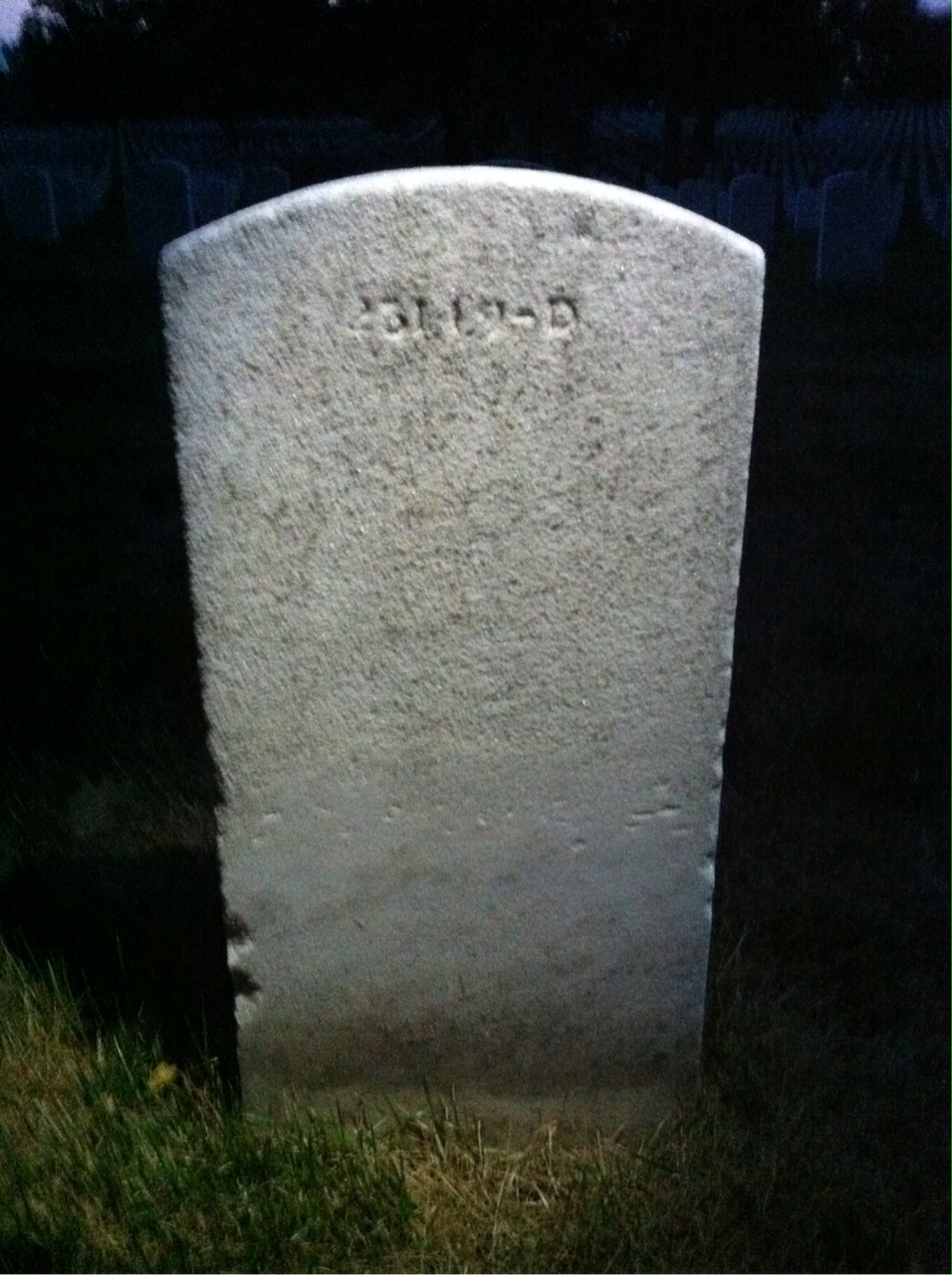 Back of headstone — Martin Moore
